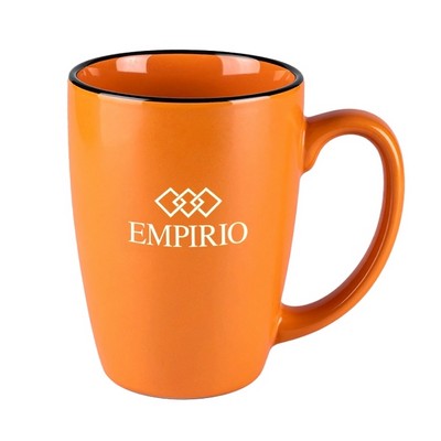 Houston 16oz matte orange/black ceramic mug in Ripple gift box