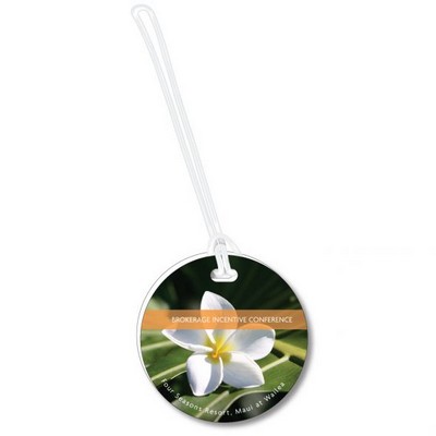 Extra Thick Plastic Custom Tag .080 white styrene 7.1 to 12 sq/in, Full Colour with 9" Loop